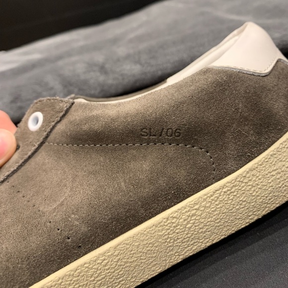 SAINT LAURENT Suede Soho Mens Court Classic Sneakers - Picture 7 of 7